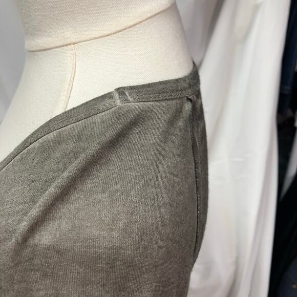 Dantelle Oil Dye Ruffle Hem Tunic‎ Top Grey Womens small Drop Waist Boho Grunge - Picture 10 of 13